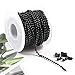 Tiparts 30FT Black Stainless Steel Ball Bead Chains with 20 Pcs Matching Connectors(1 Roll 2.4mm Ball Chains + 20 Connectors)
