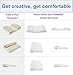 Lumalife Luxe Thin Firm Memory Foam Pillow, Adjust Height from 1/2 Inch Ultra Thin to 4½ Inches Thick, Use 4 Slim Memory Foam Thinserts to Adjust Loft or Change Pillow Contour