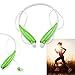 GEARONIC TM Wireless Sport Stereo Headset Bluetooth Earphone headphone for Samsung LG iPhone -Green