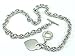 LADIES HEART TOGGLE TAG LINK NECKLACE CHAIN STAINLESS STEEL 316L