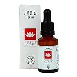 White Lotus- Organic Anti Aging Serum- Green Tea Oil, Proven Scientifically to Rejuvenate Skin Cells- Non-oily, High in Antioxidants & Vitamin C- Perfect Anti Ageing Serum For The Derma Roller 25mL