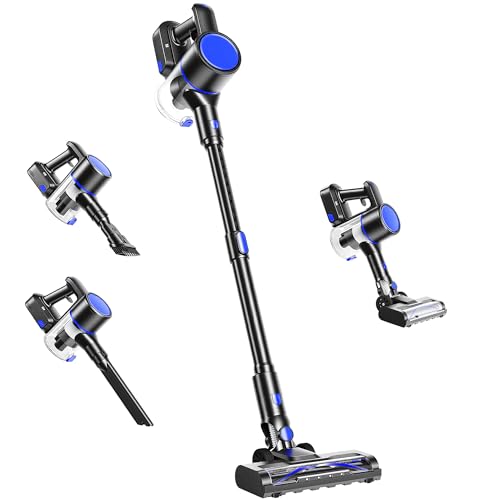 NEWBULIG Cordless Stick Vacuum, Lightweight Vacuum with LED Headlights, Rechargeable Powerful Wireless