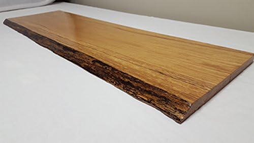 Decorative Live Edge Wall Shelf with Brackets (Oak, 36")