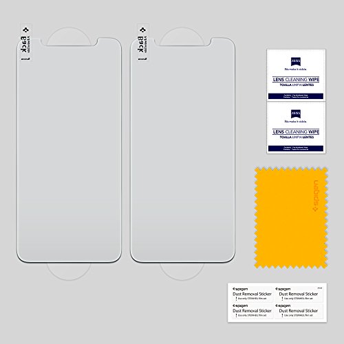 Spigen, 2Paquetes, Protector Pantalla iPhone 11 Pro/XS/X (5.8"), Compatible con Las Fundas, Compatible con el Face ID, 5.8 Pulgadas - Imagen 8