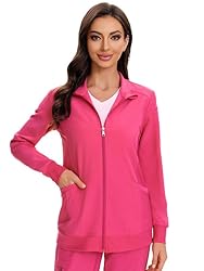 COZYFIT Scrub Jackets for Woman, Zip Front Nurse