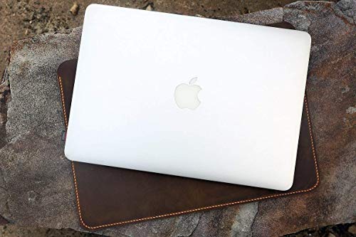 Handmade Genuine Leather macbook sleeve case for 12 new macbook/vintage distressed leather 13" macbook air/pro sleeve case MACX05S