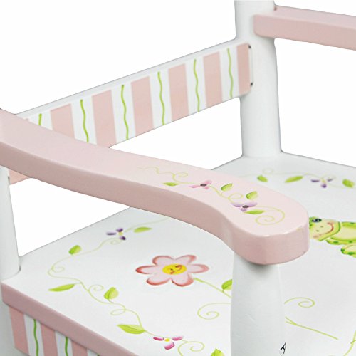 Fantasy Fields - Princess & Frog Hand Crafted Kids Wooden Rocking Chair