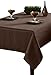 Benson Mills Gourmet Spillproof Fabric Tablecloth, Chocolate, 52-inch by 70-inch