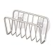 mDesign Metal Sponge Holder for Kitchen Sink with Suction Cups - Small Holder for Sponges in the Kitchen or Soap Holder in the Bathroom - Quick Drying Open Wire Basket - Ronde Collection - Satin