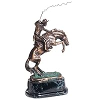 U Bargain Mall 6" Remington Bronco Buster Brass Sculpture