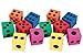 Kicko Big Foam Dice - 36-Piece Set of 1.5 Inch Square Big Dice - Assorted Color Foam Cubes with 1-6 Black Numbering Dots - Engaging Educational and Entertaining Dice Toy for Kids