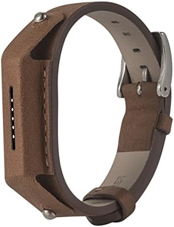 AUTRUN Newest Genuine Leather with Watch Buckle Design Replacement Watch Bands Wristband Bracelet Strap for Fitbit Flex 2 (No Tracker)