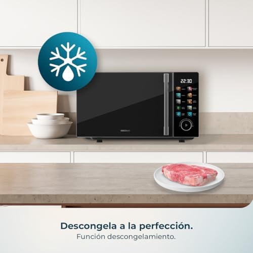 Microondas 20L Proclean 6030 Black. Potencia de 700 W, 8 Programas, 10 Niveles de Potencia, Pantalla Táctil a Color, Temporizador, Plato Giratorio de 255mm