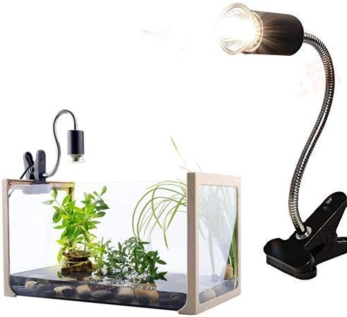 STTQYB Flexible Clamp Lamp Fixture for Reptiles. Terrarium Habitat Lighting & Heat Lamp Holder Stand (Lamp Holder)