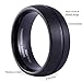 King Will TYRE Men's 8mm Black Tungsten Carbide Ring Domed Matte Finish Groove Wedding Band