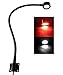 BiNFU Marine 12v Led White/Red Light, 20 inch gooseneck arm, dimmable lamps, Flexible Reading Chart Light for Boat, Rv, Caravan