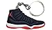 SPUSA5 11 XI Black Red Bred 2D Flat Sneaker Keychain