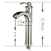 BWE Vessel Sink Faucet Brushed Nickel Waterfall Single Hole Commercial Bathroom Sink Faucets & Parts Supply Hose Single Handle Bath Lavatory Vanity Sink Mixer Tap