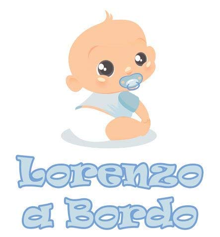 GamesMonkey Sticker Child Girl on Board - LORENZO - PERSONALIZED NAME 12 CM - male - exterior car stickers glossy VINYL
