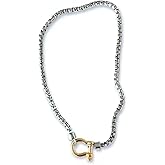 Bloomstone,18K Gold Plated Stainless Steel Necklace for Women – Hypoallergenic, Non-Tarnish Gold Link Chain, Everyday Stainless steel jewelry, Adjustable Layering Necklace