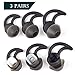 Replacement Silicone Earbuds Ear Buds Tips Eargel Isolation Double Flange for Bose QuietControl 30 QC20 QC20i QC30 Soundsport SIE2 SIE2i IE2 IE3 Wireless Headphones Earphones 3 Pairs S M L (Black)