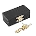 Zerone Instrument Brooch Pins, Gold Plating Copper Bassoon Musical Instrument Bassoon Brooch Pin with Gift Box