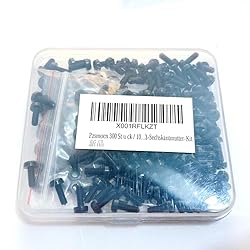 Pzsmocn 300 Pieces/100 Sets M3*8 mm Plastic Black