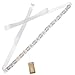 Remedios Beaded Wedding Belt Pearl Bridal Belt Sash Rhinestone Women Dress Accessories, White