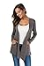 TownCat Women's Loose Casual Long Sleeved Open Front Breathable Cardigans with Pocket (Grey1, XL)