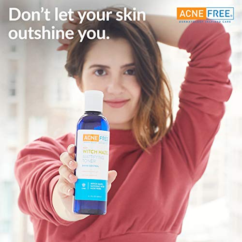 AcneFree Witch Hazel Mattifying Toner Pack of 2, 8.4oz each, With Witch Hazel, Glycolic Acid, Aloe Vera, Toner to Help Rebalance Skin's PH and Remove Excess Oil