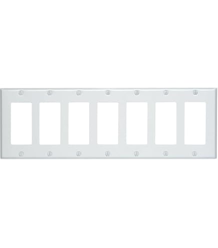 Leviton 8-Gang Decora/GFCI Device Wallplate, Painted Metal, Device