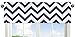 Sweet Jojo Designs Navy Blue and White Chevron Collection Zig Zag Window Valance