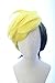 CosplayWigsCom: Human Bill Cipher Inspired Short Straight Two Tone Layered Yellow Black Wig Anime Cosplay Halloween Costume Wig for Men