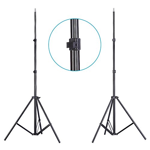 Neewer-200W-5500K-Continuous-Lighting-Umbrella-Kit-for-Photo-Video-Shootingincludes17ft200cm-Light-Stand1Single-Head-Light-Holder145W-Daylight-Bulb-13384cm-BlaclSilver-Umbrella
