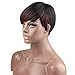 Dreambeauty Short Natural Full Wig 100 Brazilian Human Hair Silk Straight Short Wigs for African Amercian Black Women 1b/99J