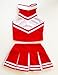 Total 2550 Little Girls' Cheerleader Cheerleading Outfit Uniform Costume Cosplay Red/White (S / 2-5)