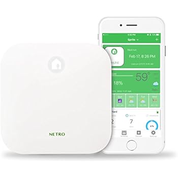 Netro Smart Sprinkler Controller, WiFi, Weather aware, Remote access, 12 Zone, Compatible with Alexa