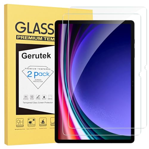 Gerutek Samsung Galaxy Tab S11 / S10 Lite / S10 FE / S9 FE / S9 / S8 / S7 Tempered Glass Screen Protector [Ultra Clear][Scratch Resistant][9H Hardness] for Galaxy Tab S10 Lite/S10 FE
