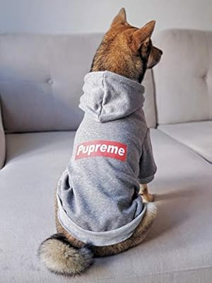 Supreme Dog Dog Clothes Hoodie Woof Supreme Pet Hoodie I Woof U