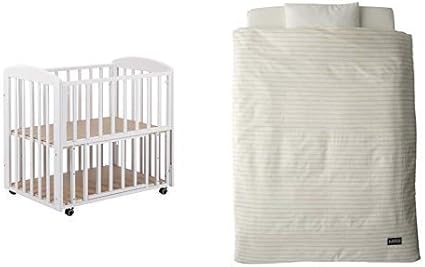 Amazon セット買い カトージ ベビーベッド ミニベッドチャーミー ホワイト オーガニック ミニ布団 ボーダー 乳幼児用ベッド ベビー マタニティ 通販