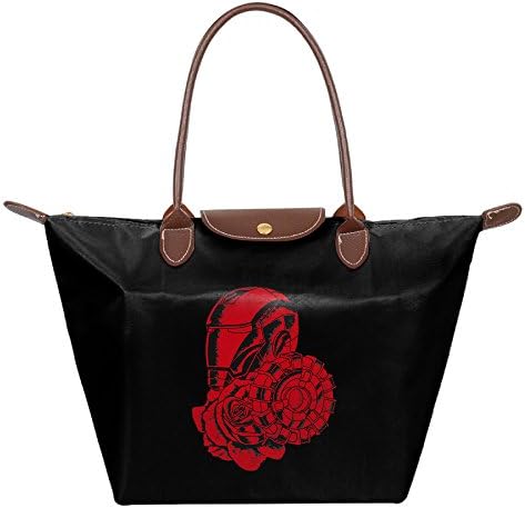 Tony Stark Light-Up Arc Reactor LED Iron Waterproof Large Tote Shoulder Bag Shopping Beach Shoulder Handbags Purse One Size Black