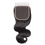 Brazilian Virgin Hair Boby Wave 4x4 Free Part Lace Closure 8A 100% Unprocesed Human Hair Natural Black