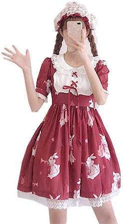 Amazon Co Jp Jinpingロリータ ワンピース 夏 レディース 半袖 ドレス Lolita衣装 森ガール系 リボン レース ゴスロリ ゴシック 姫系 可愛い コスプレ 甘ロリ お嬢様 ガールズ 日系 可愛い 演出服 ゴシック系 服 ファッション小物