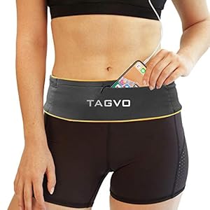 TAGVO Running Tailleband, verstelbaar klittenband & comfortabel met sleutelclip taille tas Past op alle iPhone’s…