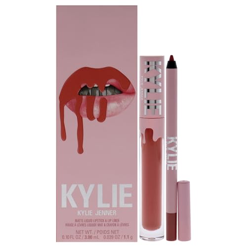 Kylie Cosmetics Matte Lip Kit – 505 Autumn for Women – 2 Pc 0.10 oz Matte Liquid Lipstick, 0.03 oz Lip Liner