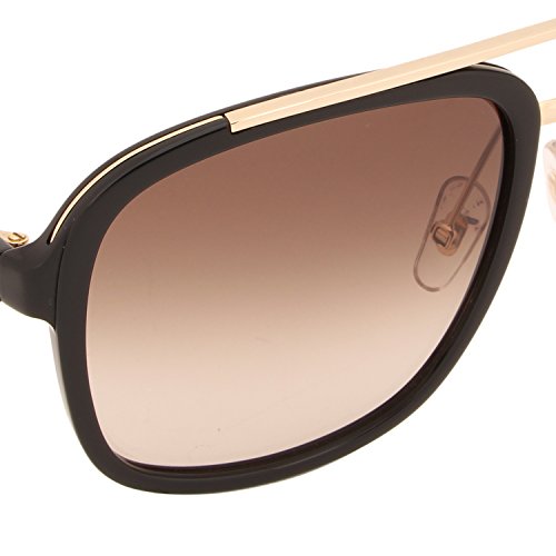 Carrera Men's Ca133s Aviator Sunglasses, Black Gold/Brown Gradient, 57 mm