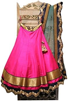 Fabboom Silk Georgette Latest Pink Lehenga Choli