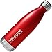 Thermo Tank Insulated Stainless Steel Water Bottle - Ice Cold 36 Hours! Vacuum + Copper Technology - 17 Ounce (Deep Red, 17oz)