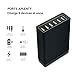 Junwer Quick Charge 3.0 60W 6-Port USB Wall Charger, PowerPort+ 6 for Galaxy S9/S8/S7/S6/Edge/Plus, Note 5/4 and PowerIQ for iPhone XR/X/8/7/6s/Plus, iPad Pro, LG, Nexus, HTC and More (Black)