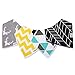 Baby Bandana Bib - Unisex 4 Pack Super Absorbent, Soft, & Modern Drool Bibs with Snaps for Boys & Girls Drooling and Teething, Perfect Baby Burp Cloth Gift Set By CAMIRUS (Elk/Stripe)